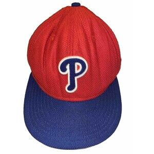 Philadelphia Phillies Hat Cap 8 Red Men’s New Era Fitted Polyester Breathable